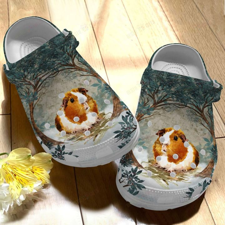 Guinea Pig Cute Guinea Pig In The Wood Crocs Classic Clogs Shoes