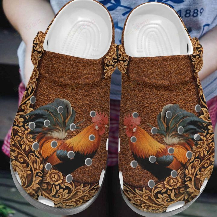 Chicken White Sole Wooden Crocs Classic Clogs Shoes