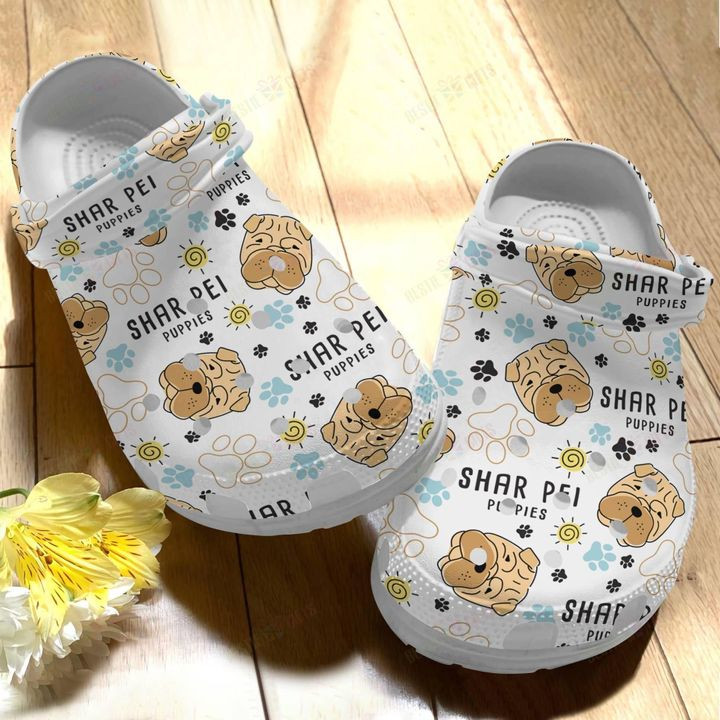 Dog Shar Pei V1 Crocs Classic Clogs Shoes