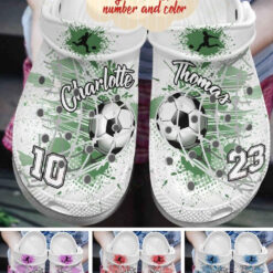 Soccer Personalized Watercolor Goalscoring Collection Crocs Classic Clogs Shoes