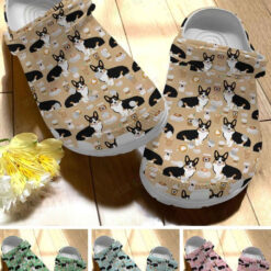 Corgi Coffee Pattern Crocs Classic Clogs Shoes