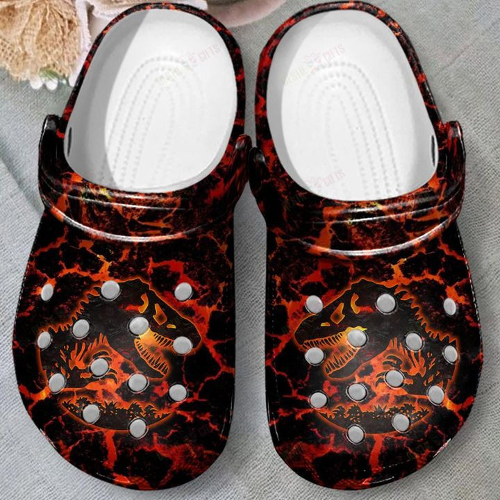 Dinosaurs Fire Art Crocs Classic Clogs Shoes