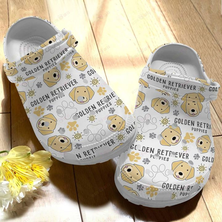 Dog Golden Retriever V4 Crocs Classic Clogs Shoes