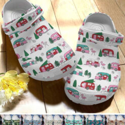 Camping Pattern Collection Crocs Classic Clogs Shoes