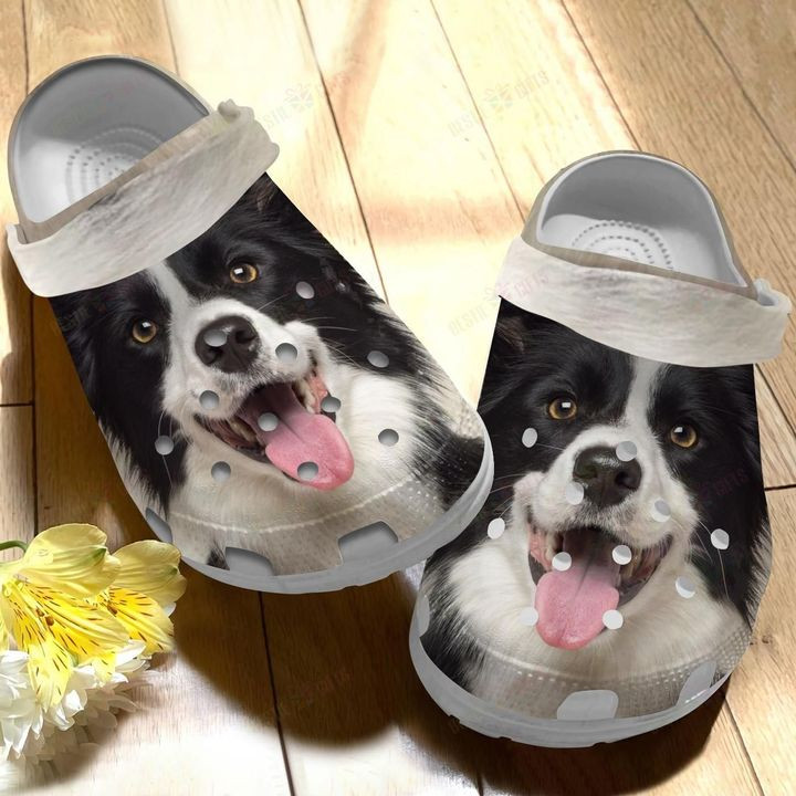 Cute Border Collie Crocs Classic Clogs Shoes