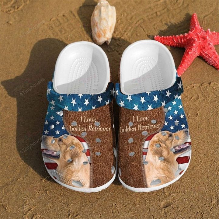 Golden Retriever Crocs Classic Clogs Shoes