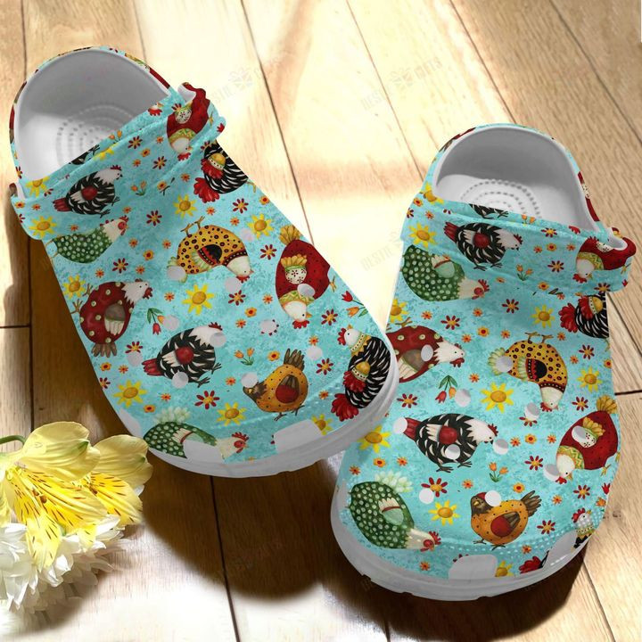 Chicken Sunny Day Crocs Classic Clogs Shoes