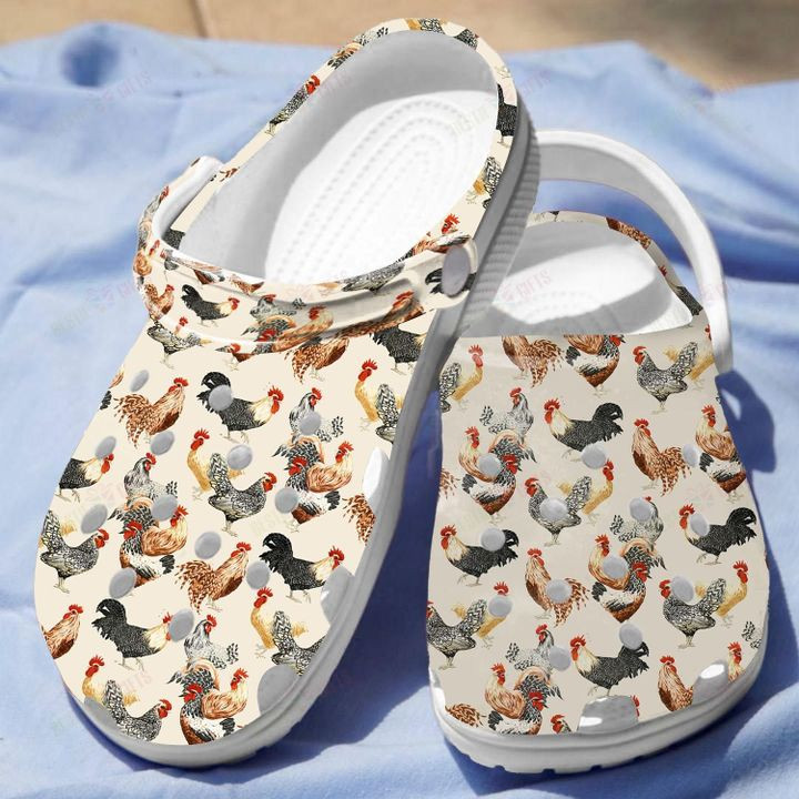 Cute Chicken Crocs Classic Clogs Shoes