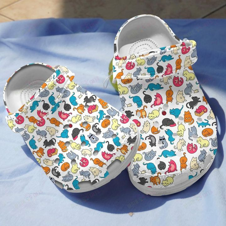 Cat Colorful Crocs Classic Clogs Shoes