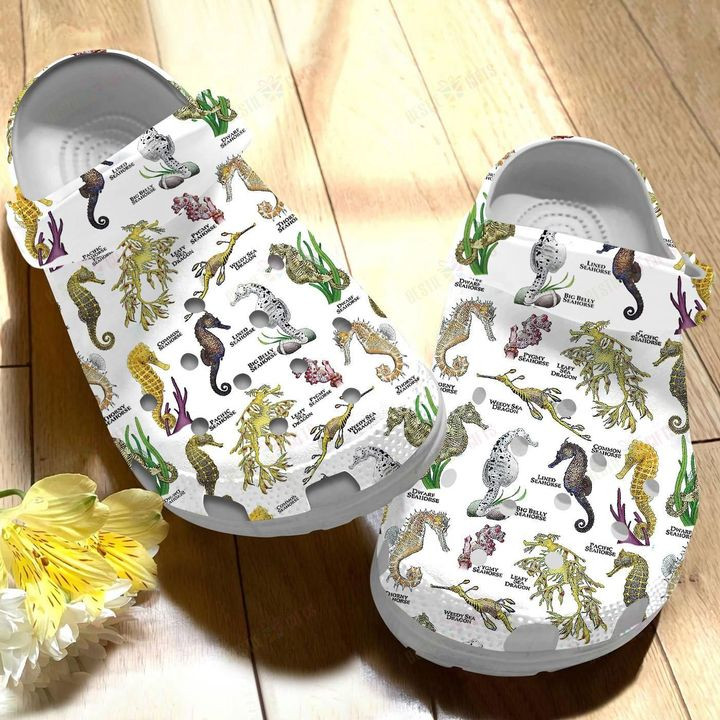 Seahorses And Seadragons Crocs Classic Clogs Shoes