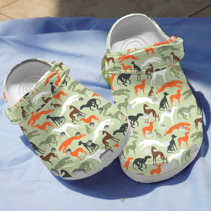 Whippet Dogs Camo Crocs Classic Clogs Shoes