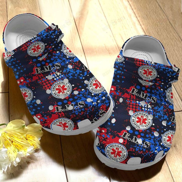 Paramedic White Sole Paramedic Ems Logo Crocs Classic Clogs Shoes