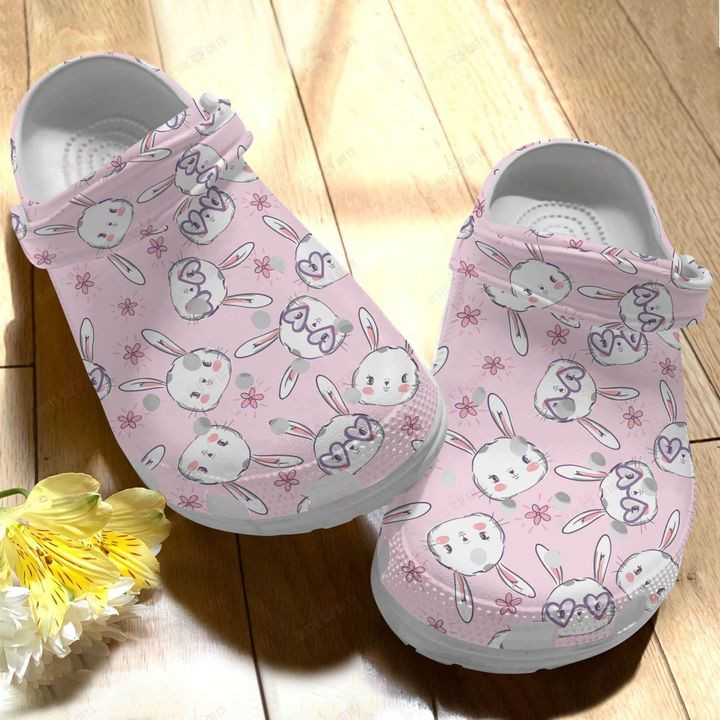 Rabbit Cute Bunnies And Hand Draw Crocs Classic Clogs Shoes