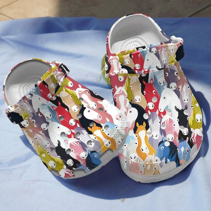 Colorful Horse Crocs Classic Clogs Shoes