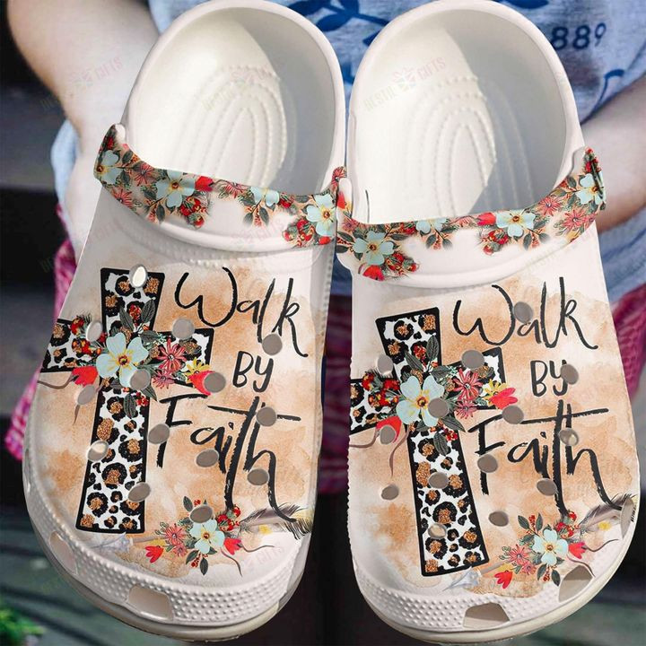 God White Sole Walk By Faith Crocs Classic Clogs Shoes