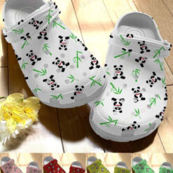 Panda White Sole Colorful Panda Crocs Classic Clogs Shoes