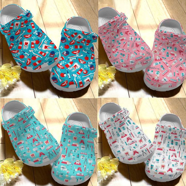 Custom Dentist Pattern 4 Options Crocs Classic Clogs Shoes