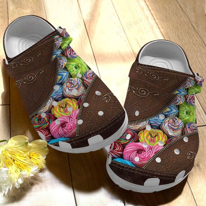 Crochet Love Crocs Classic Clogs Shoes