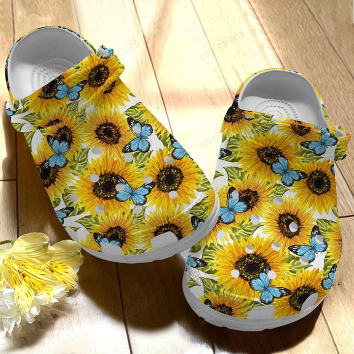 Flower Sunflower V2 Crocs Classic Clogs Shoes