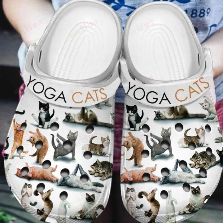 Yoga Cat Crocs Classic Clogs Shoes