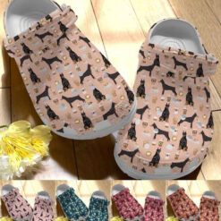 Doberman Pinscher White Sole Doberman Pinscher And Coffee Crocs Classic Clogs Shoes