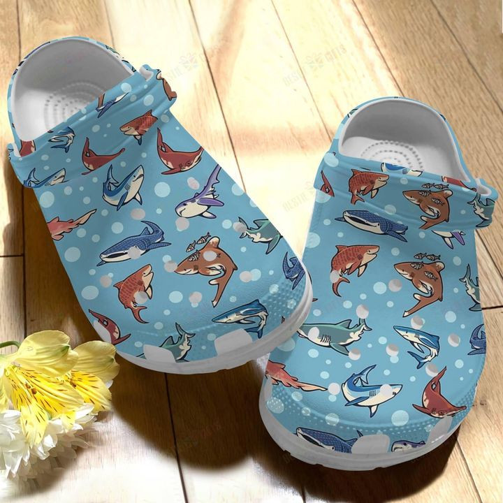 Shark V1 Crocs Classic Clogs Shoes