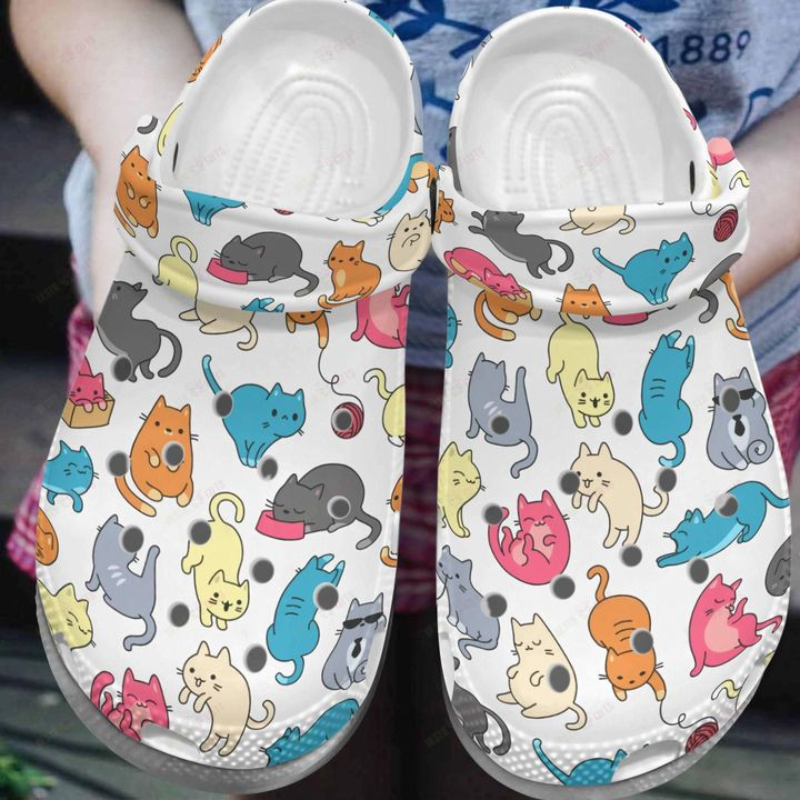 Cat Colorful Cats Crocs Classic Clogs Shoes