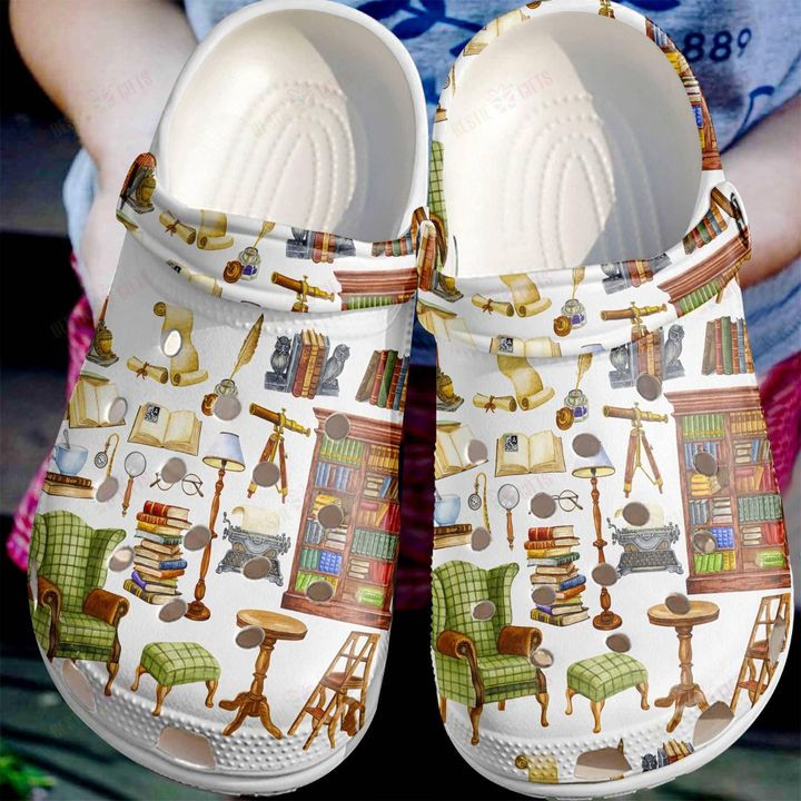 Reading Home Library Crocs Classic Clogs Shoes