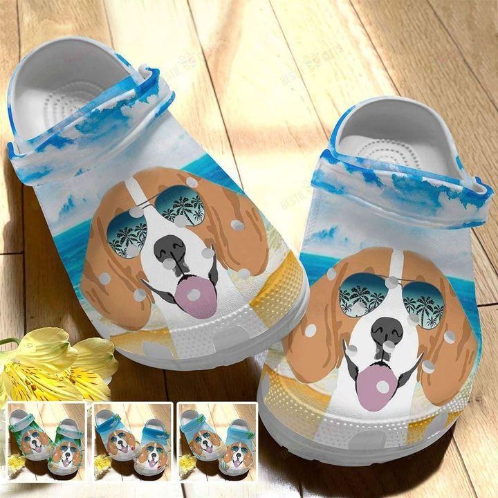 Beagle Summer Vibe Crocs Classic Clogs Shoes