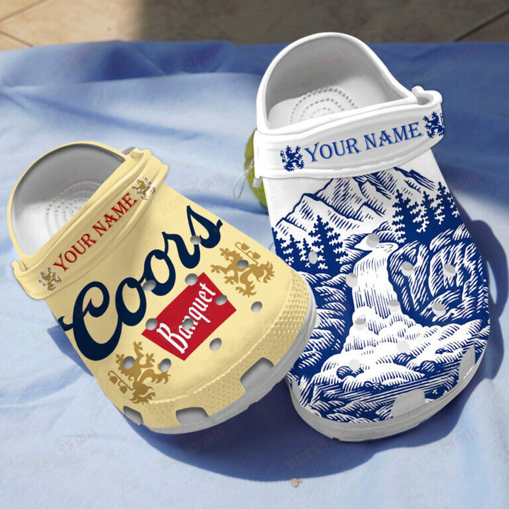 Personalized Coors Golden Beer Vintage Crocs Classic Clogs Shoes