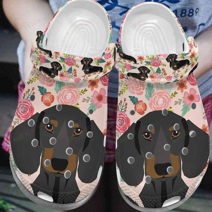 Dachshund Portrait Crocs Classic Clogs Shoes