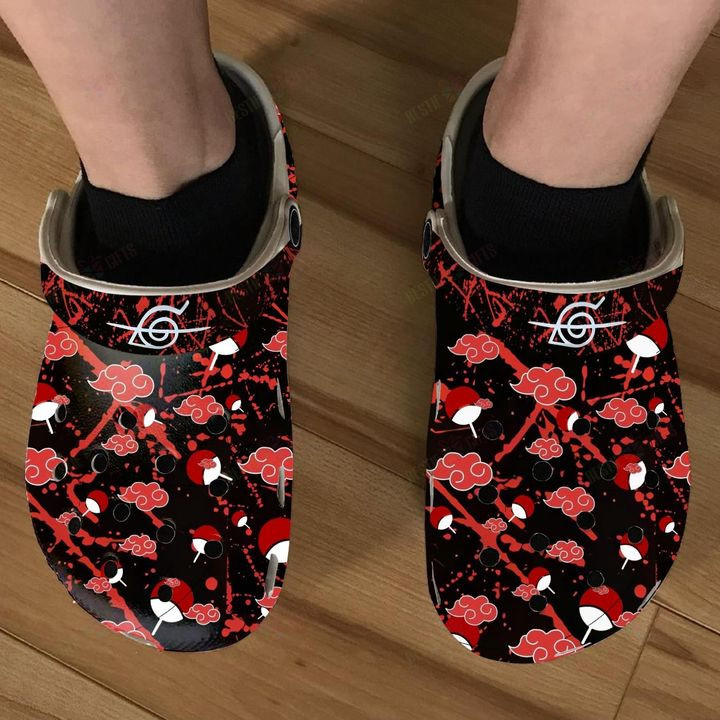 Akatsuki Cloud Naruto Crocs Classic Clogs Shoes