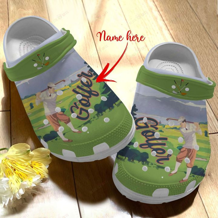 Golf Personalized Golfer Crocs Classic Clogs Shoes