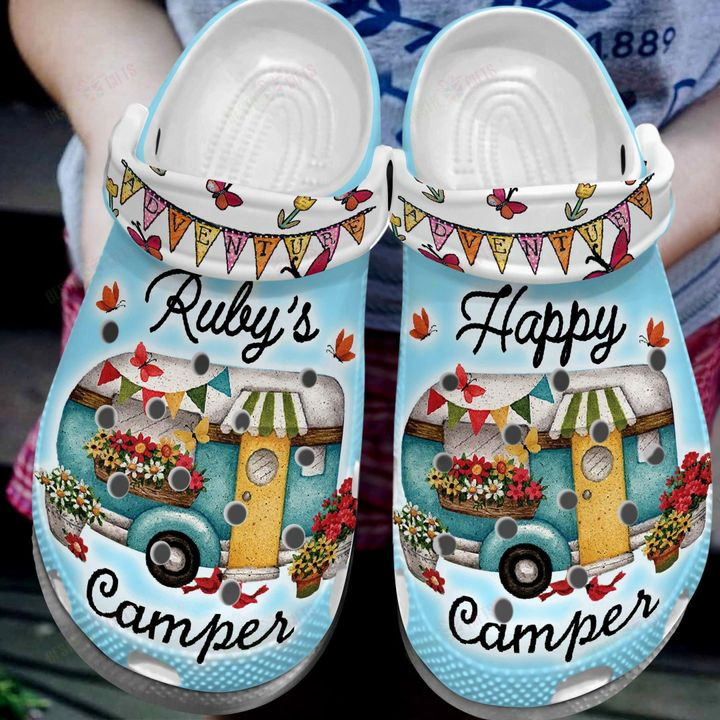 Camping 8 Colors Happy Camper Crocs Classic Clogs Shoes