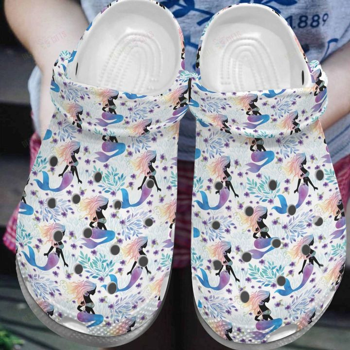 Mermaid Cute Mermaid Pattern Crocs Classic Clogs Shoes