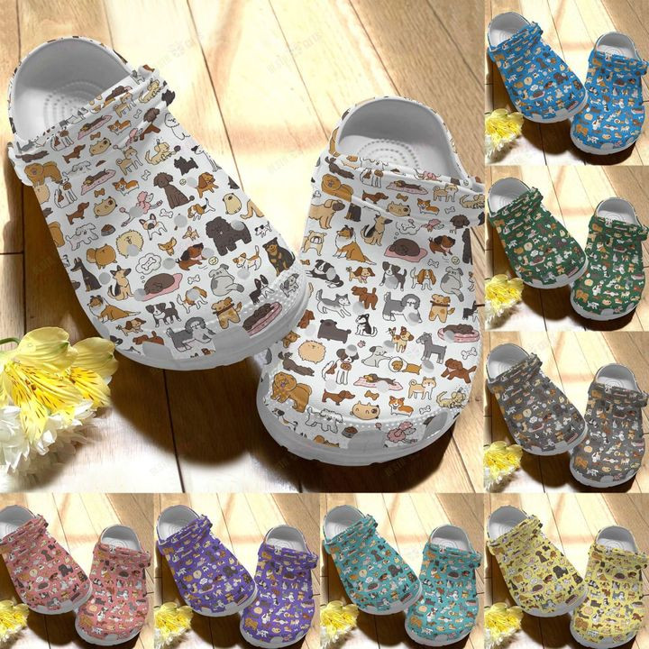 Dog Color Series Crocs Classic Clogs Shoes