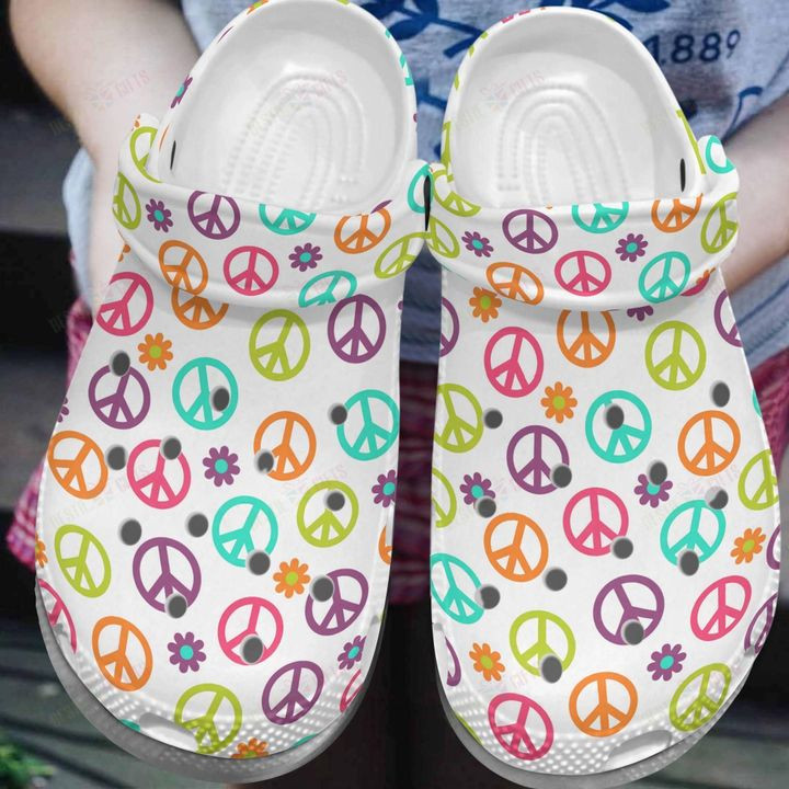 Hippie Crocband Clog Hippie Symbol Crocs Classic Clogs Shoes