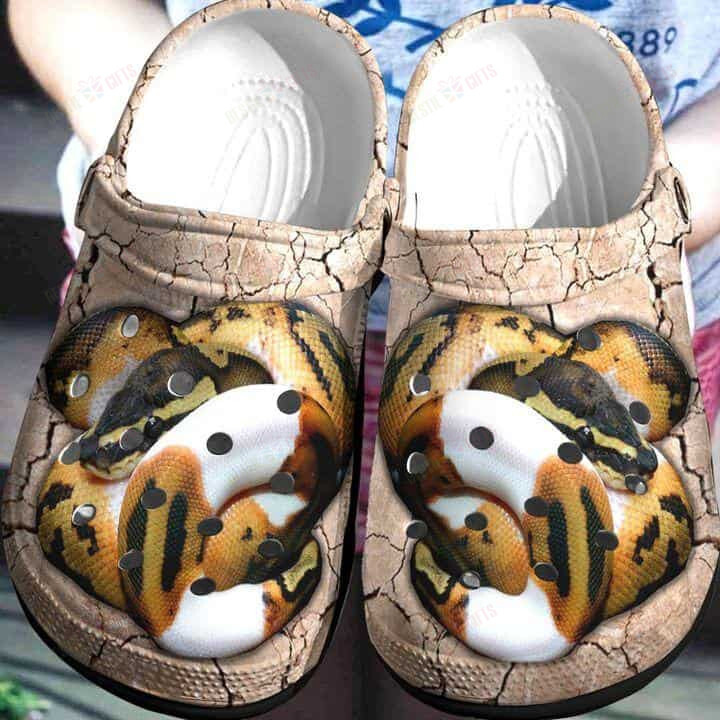 Snake Crocs Classic Clogs Shoes