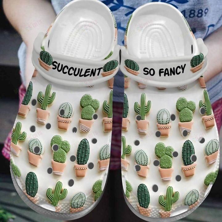 Succulent Lover White Sole Crocs Classic Clogs Shoes