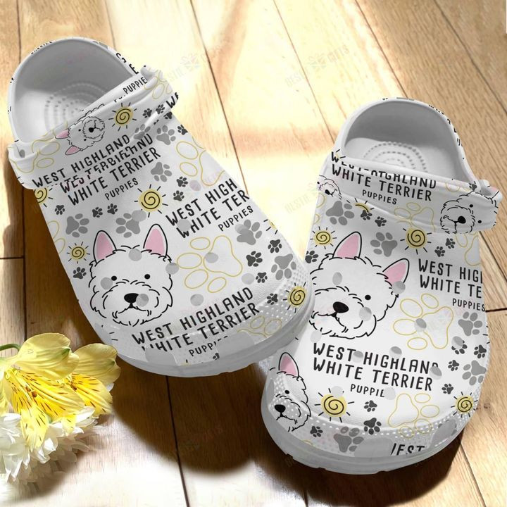 Dog West Highland White Terrier V1 Crocs Classic Clogs Shoes