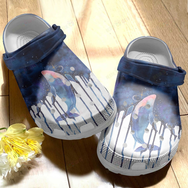 Watercolor Orca Whale Magical World Whale Crocs Classic Clogs Shoes