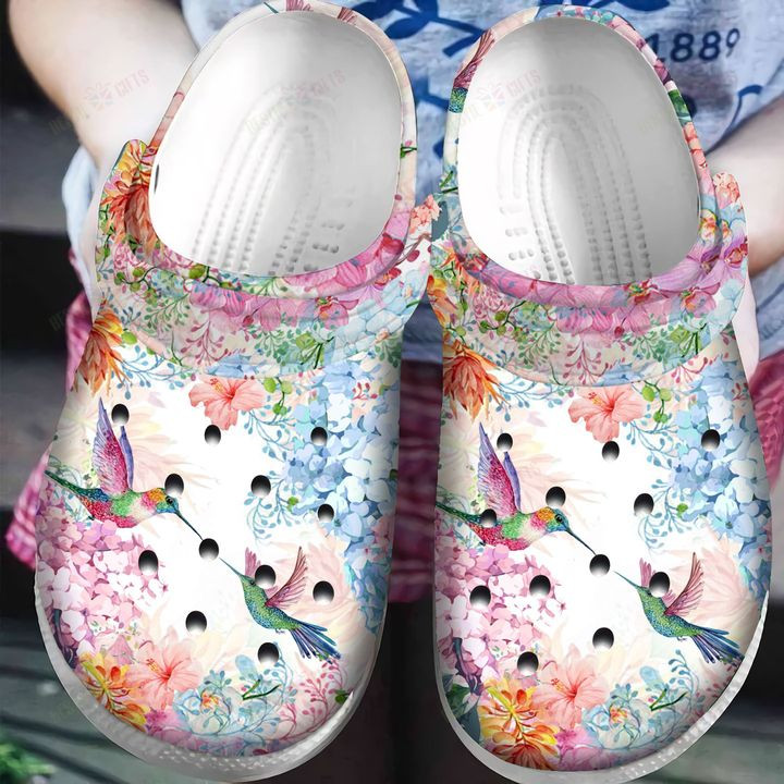 Hummingbird Floral Hummingbird Crocs Classic Clogs Shoes