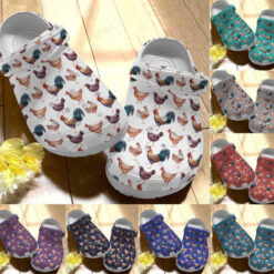 Chicken White Sole Chicken Pattern 3 Crocs Classic Clogs Shoes