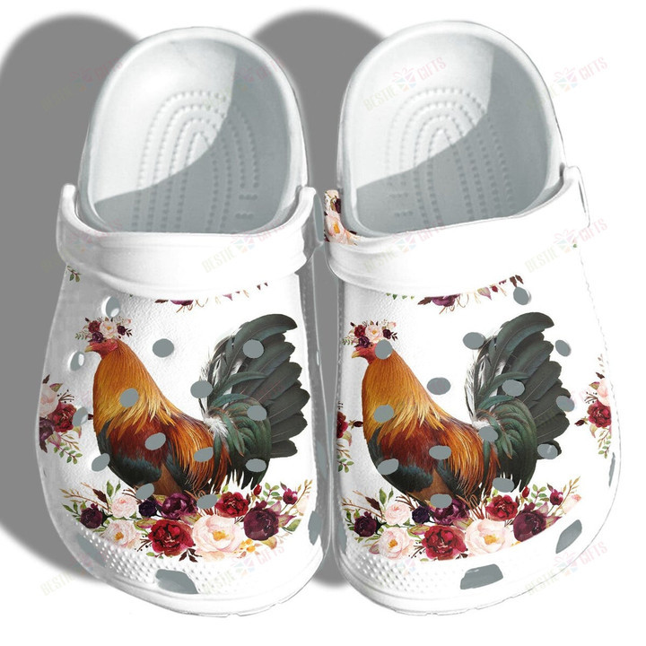 Chicken Flower Cute Crocs Classic Clogs Shoes