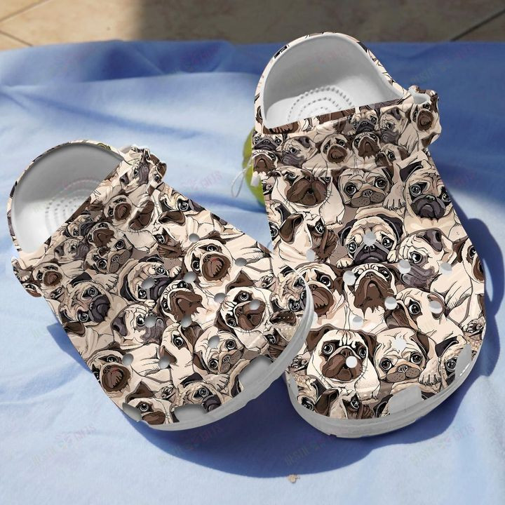 So Many Pugs Crocs Classic Clogs Shoes