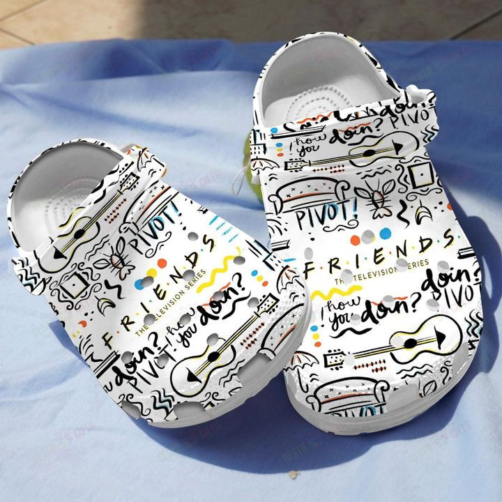 Friends Pattern Insulated Crocs Classic Clogs Shoes