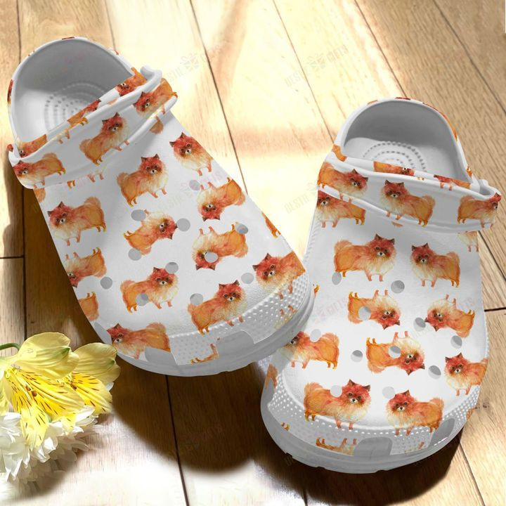 Pomeranian Lovely Pomeranian Crocs Classic Clogs Shoes