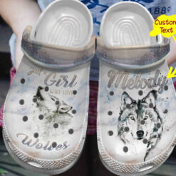 Personalized Wolf Lover Crocs Classic Clogs Shoes
