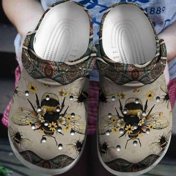 Bee Crocs Classic Clogs Shoes