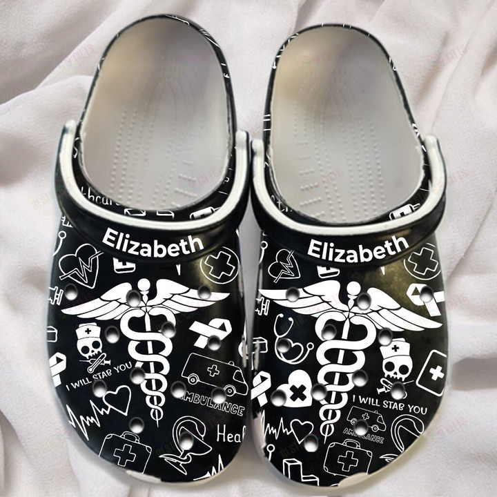 Personalized Nurse Crocs Classic Clogs Shoes